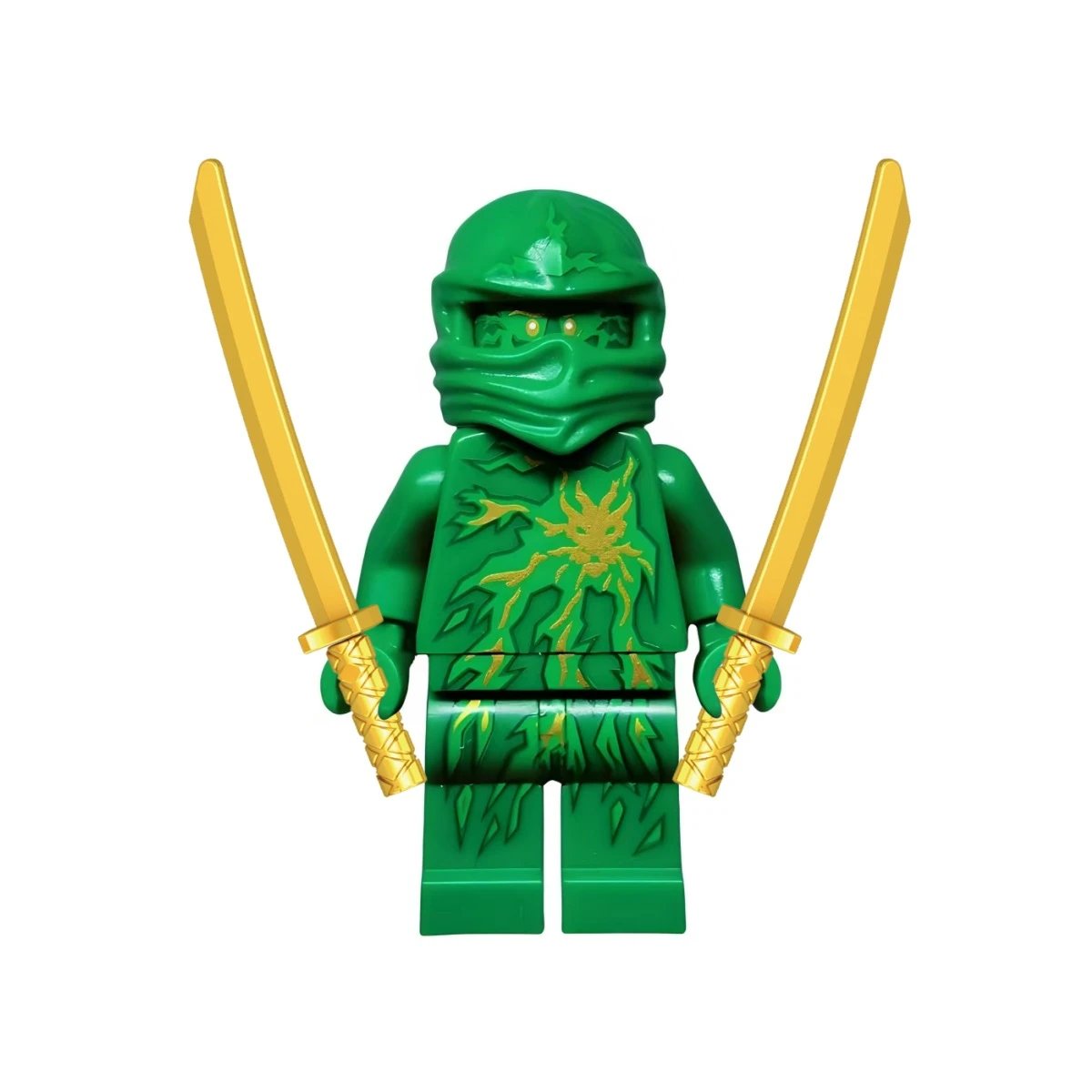 Green Ninja Minifigure with Dual Swords