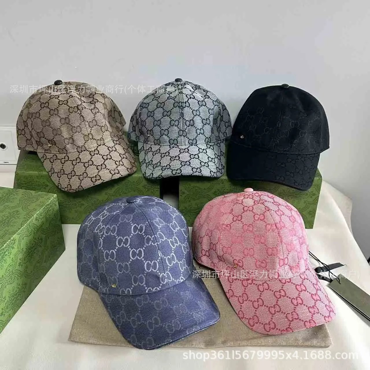 Cross border gold tag women's GG baseball cap candy pink fresh and fashionable G-letter embroidered men's duckbill cap sun hat