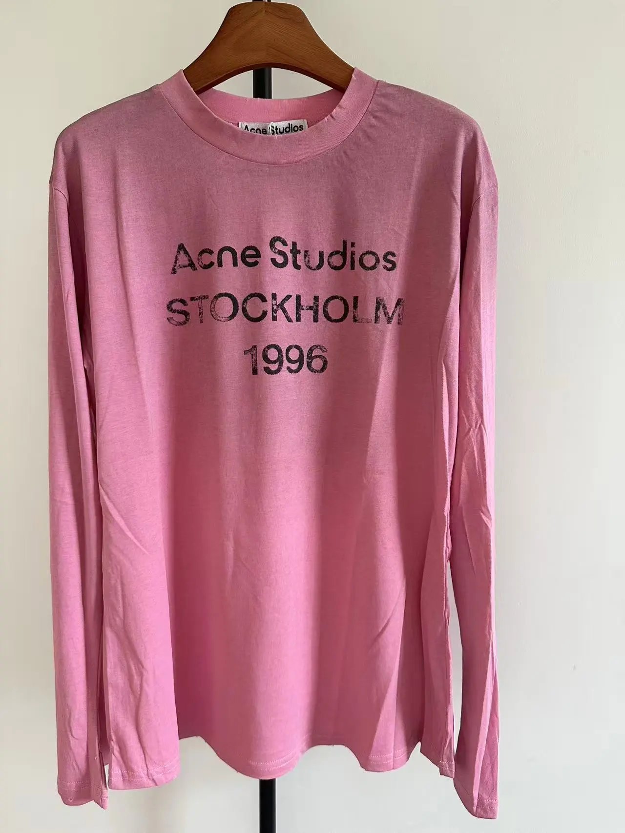 Acne Studios Stockholm 1996 Pink Long Sleeve T-Shirt - 8
