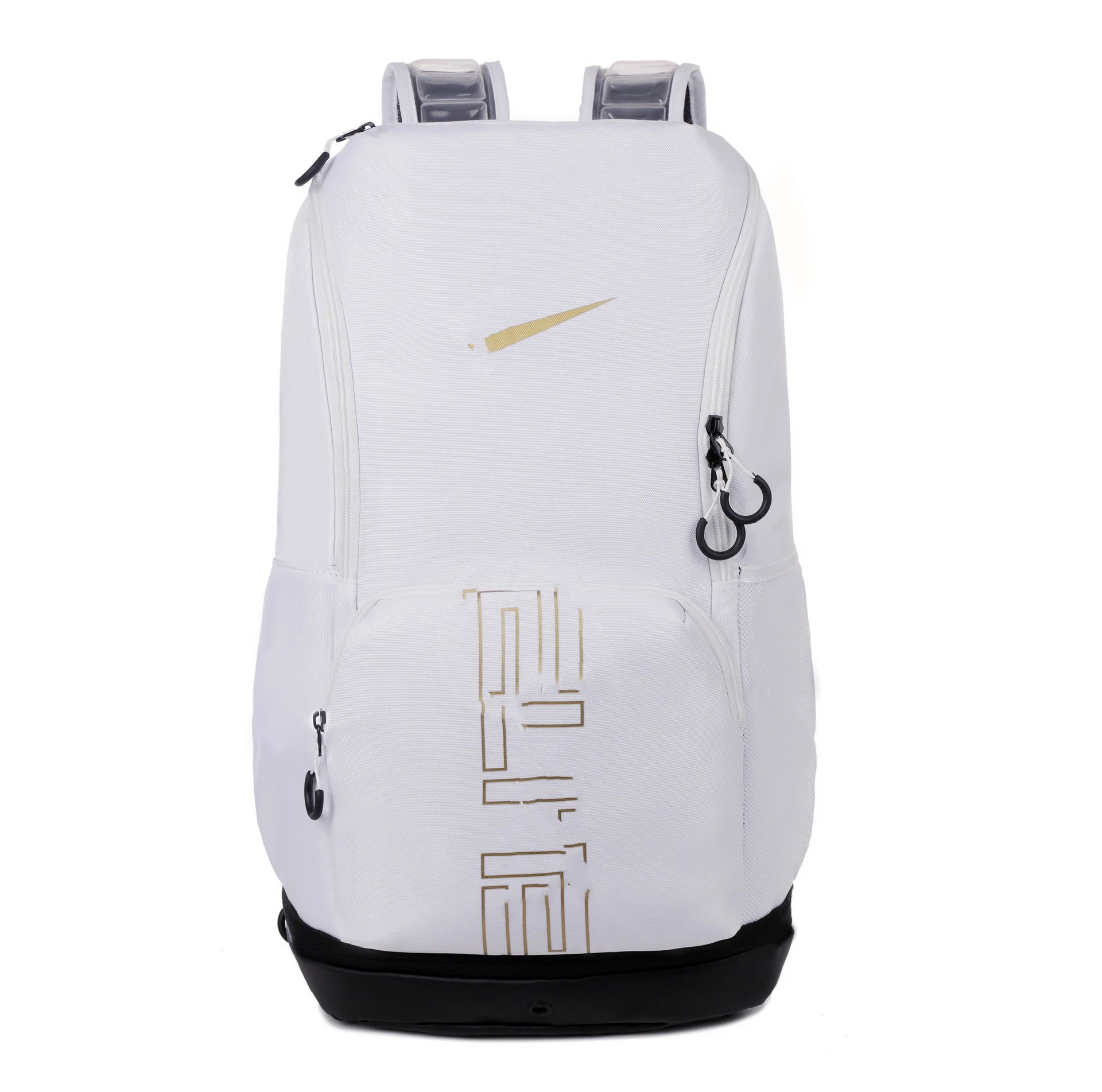 Nike Hoops Elite Pro Backpack 32L White Black Metallic Gold