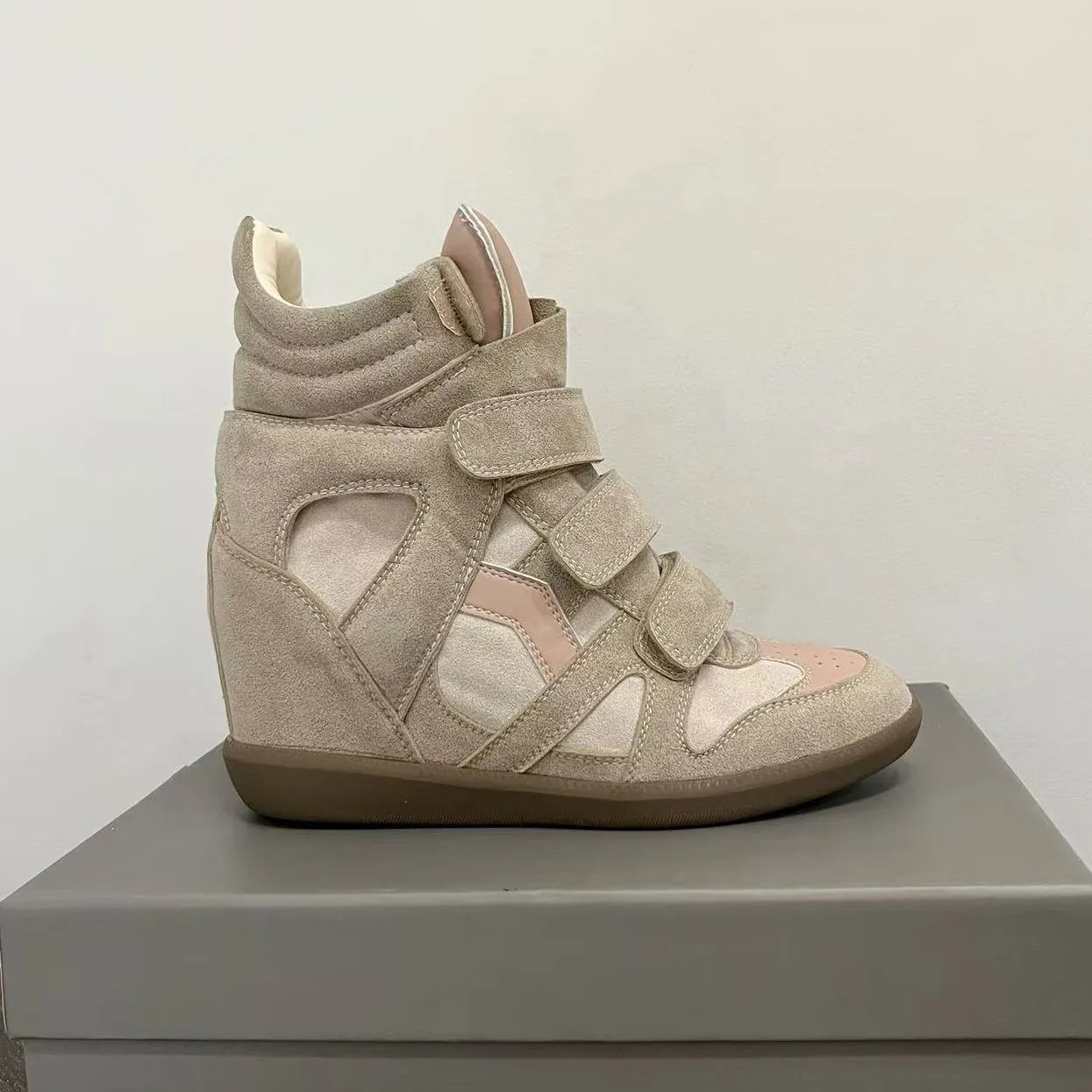Other Hidden Wedge High Pink Beige