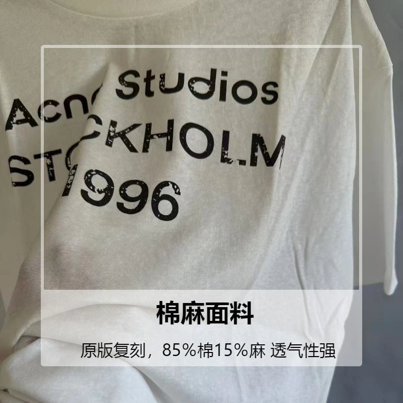 Acne Studios Stockholm 1996 Pink Long Sleeve T-Shirt - 10