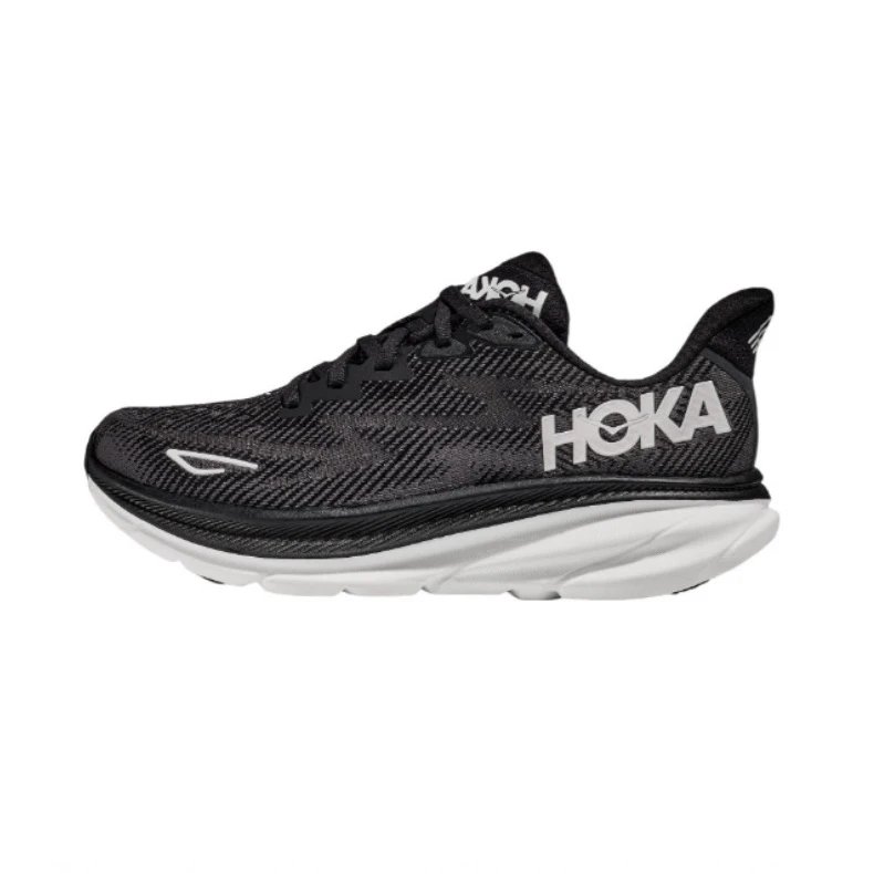 HOKA Sneakers Clifton 9 Running Shoes — Black and white