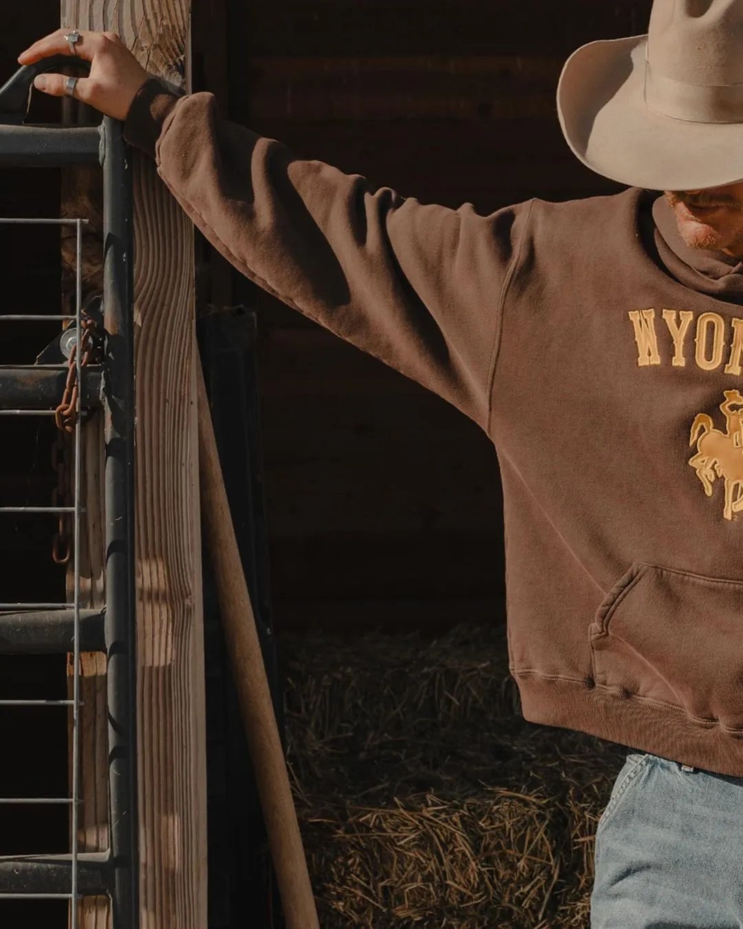 Design Russell Athletic Wyoming Cowboys Brown Hoodie - 4