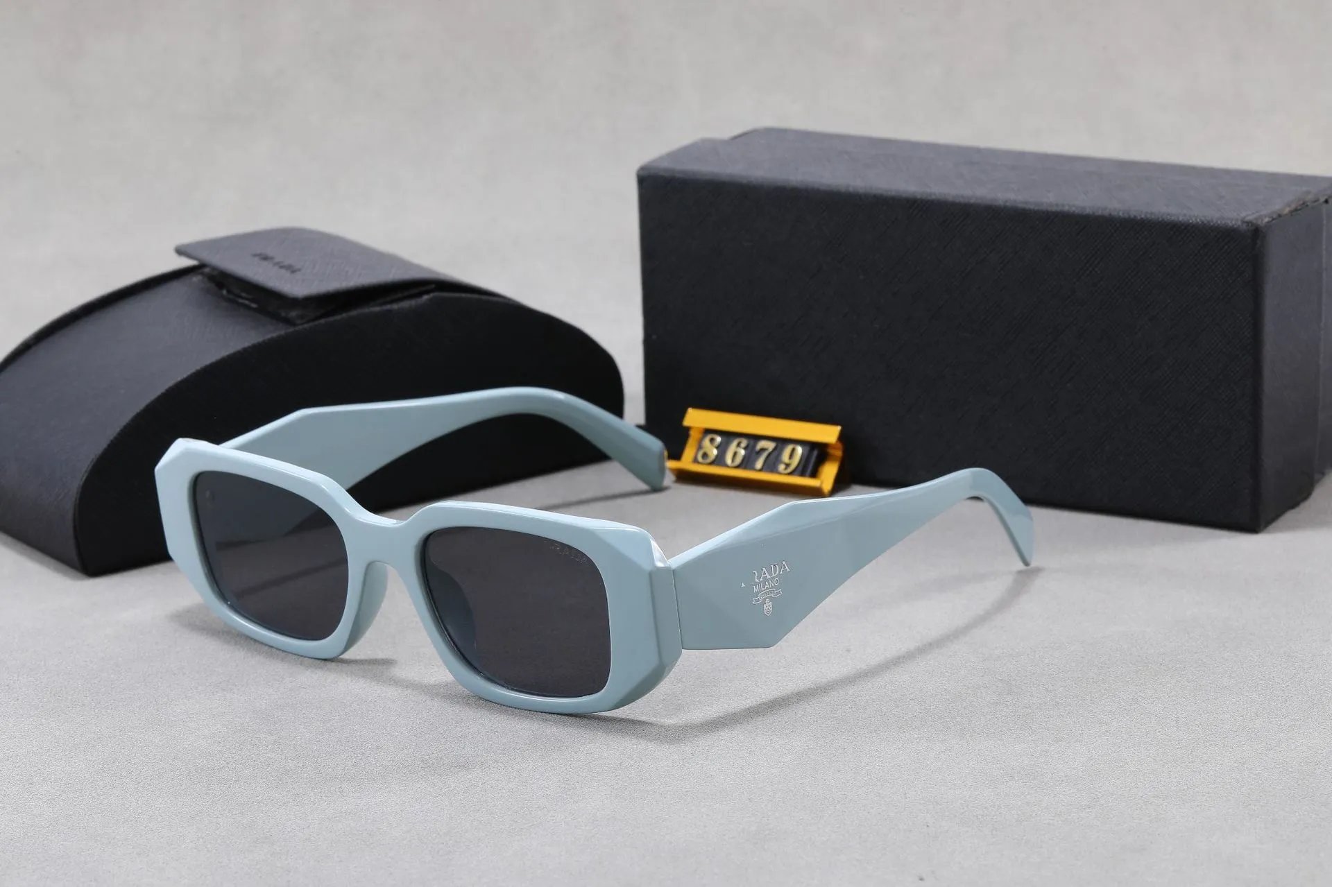 Prada Symbole Acetate Sunglasses Light Blue Grey (PR 17WS)