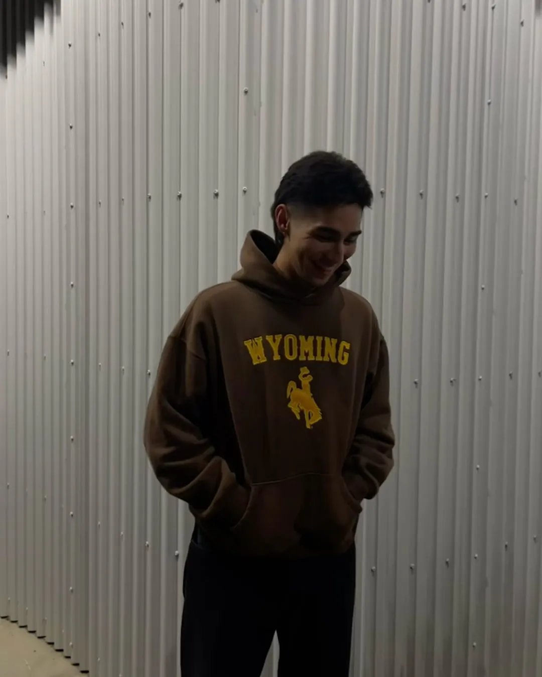 Design Russell Athletic Wyoming Cowboys Brown Hoodie - 7