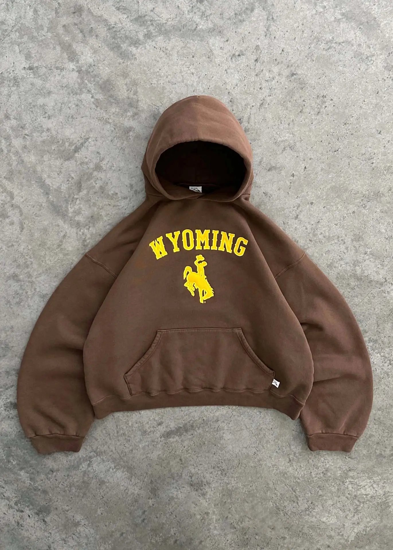 Design Russell Athletic Wyoming Cowboys Brown Hoodie - 11