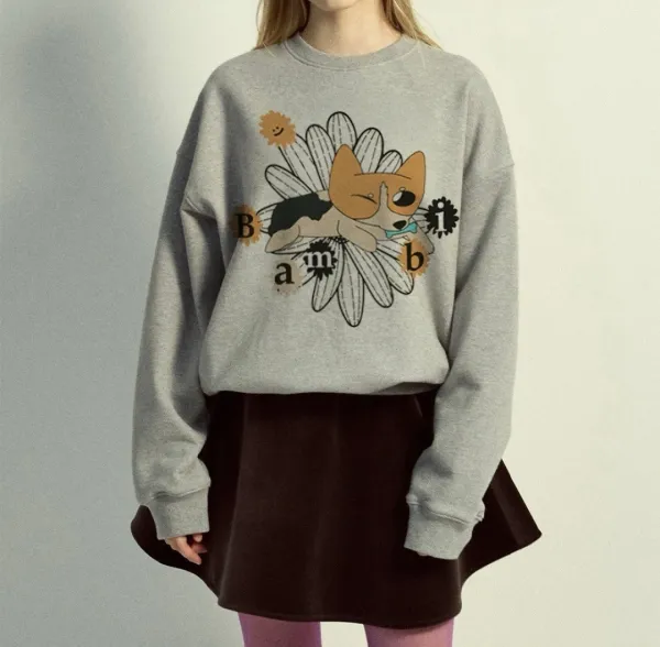 Design Bambi Corgi Graphic Hoodie Black - 8