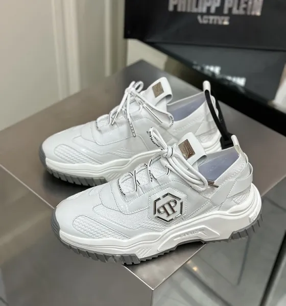 Philipp Plein PP Hexagon Chunky Sneakers White - 14