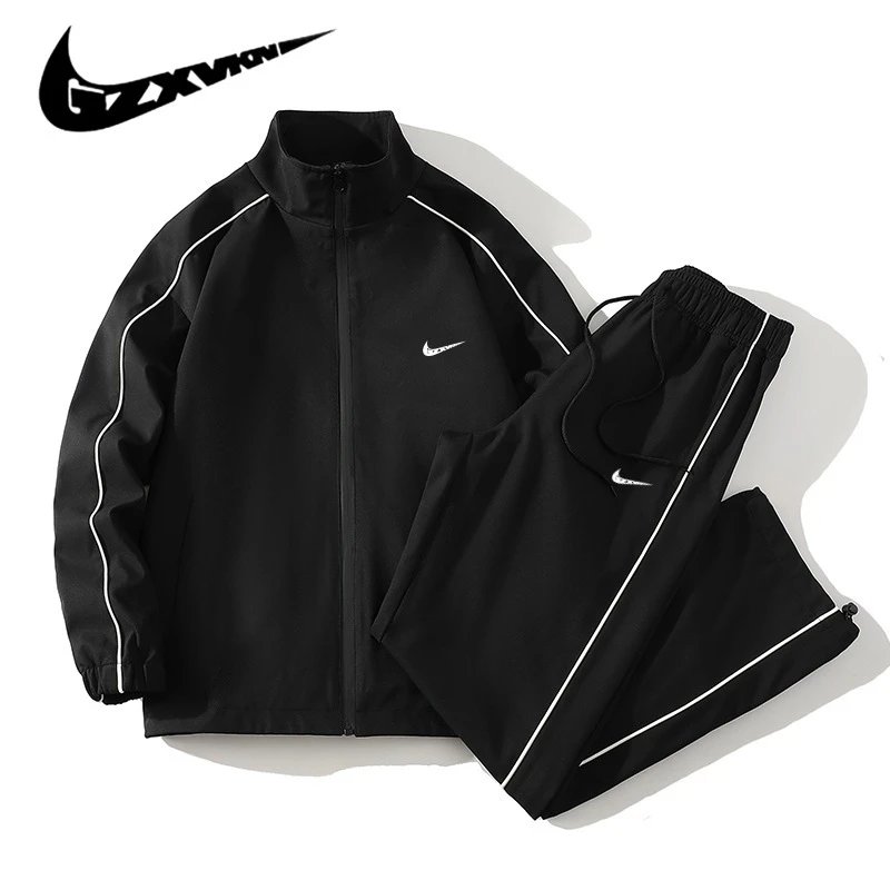 Cross-border men’s apparel: 2025 autumn new arrivals – sporty casual suit, men’s jacket & overalls, couple’s two-piece set (women’s)