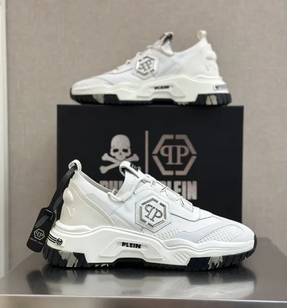 Philipp Plein PP Hexagon Chunky Sneakers White - 1