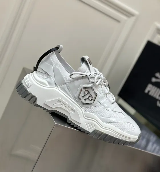 Philipp Plein PP Hexagon Chunky Sneakers White - 12