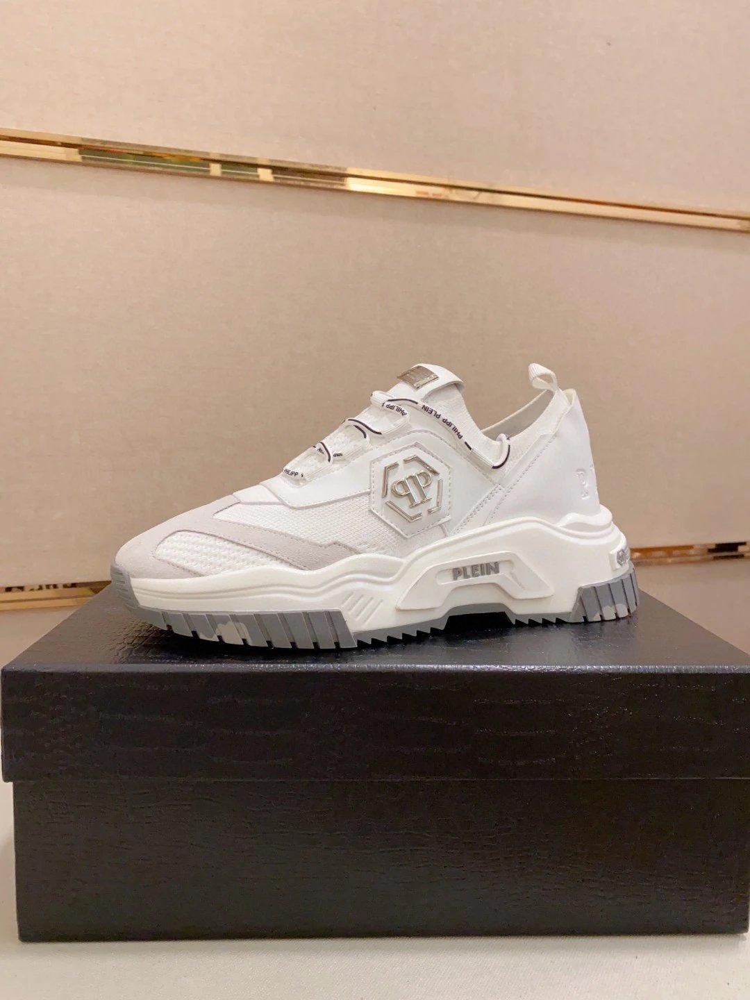 Philipp Plein PP Hexagon White Chunky Sneakers - 3