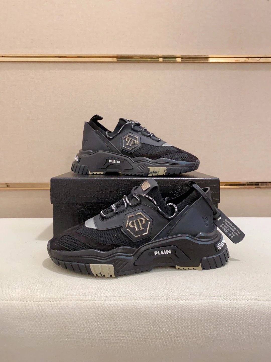 Philipp Plein PP Hexagon White Chunky Sneakers - 8