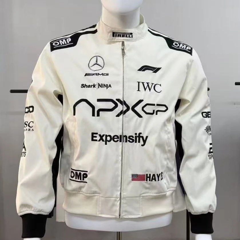 F1刺绣赛车服机车骑行服夹克全刺绣赛车服刺绣冬装棉服外套定制 - 131401