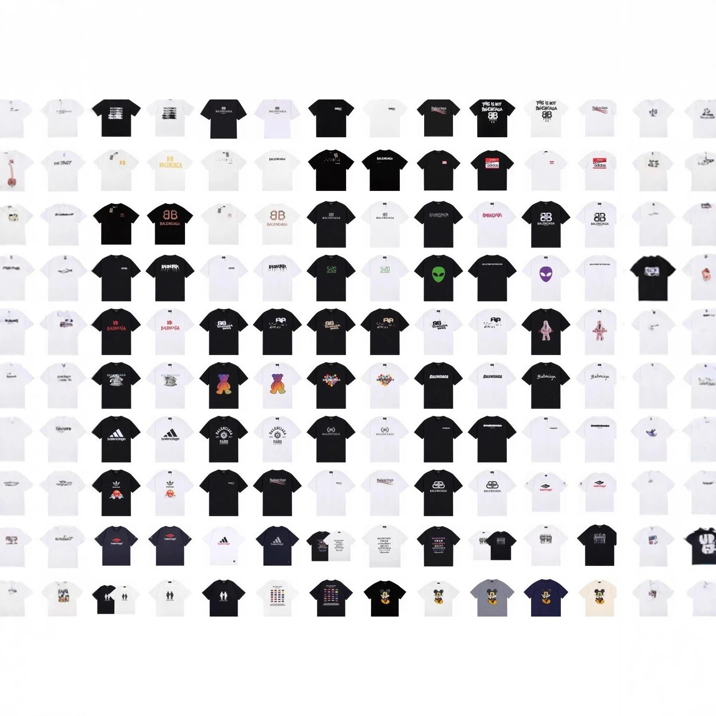 Balenciaga Logo Print T-Shirt Men's Fashion Streetwear - 133931