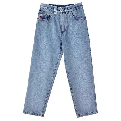 Polar Skate Co. Polar Skate Co. Light Blue Jeans with Embroidered Patch Blue