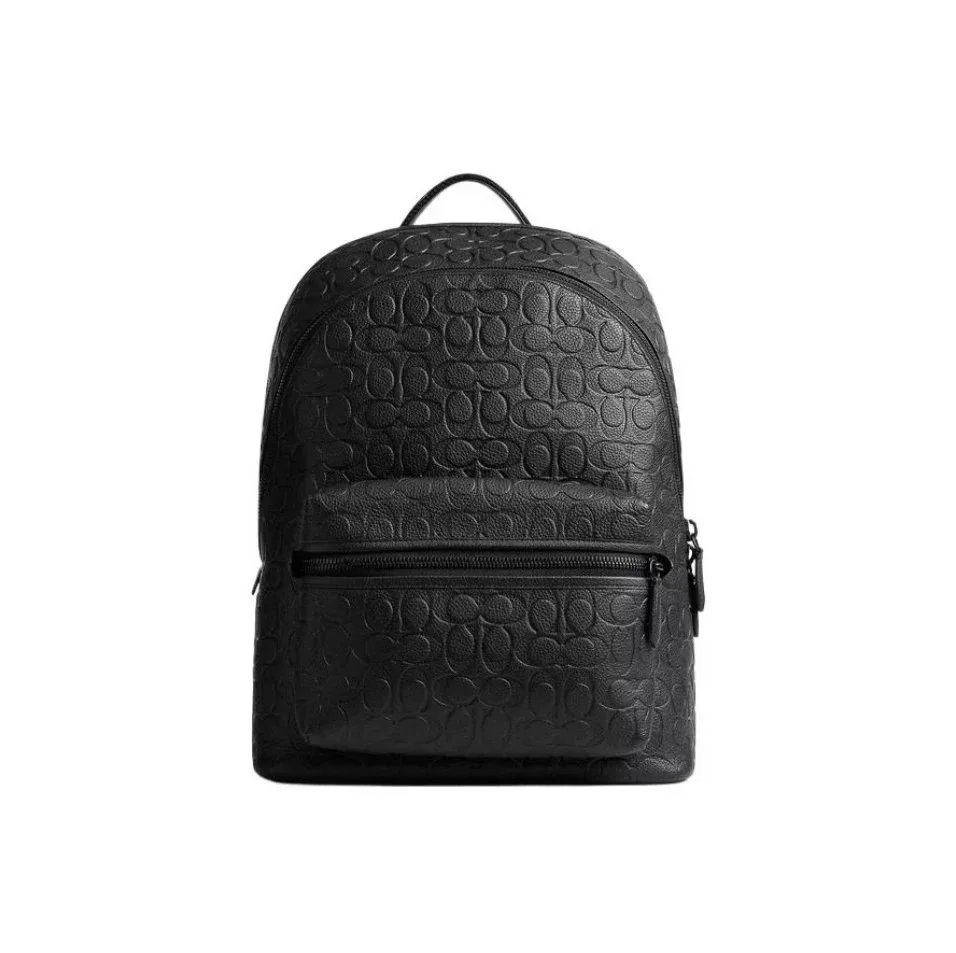 Coach Charter Backpack Black Signature Leather