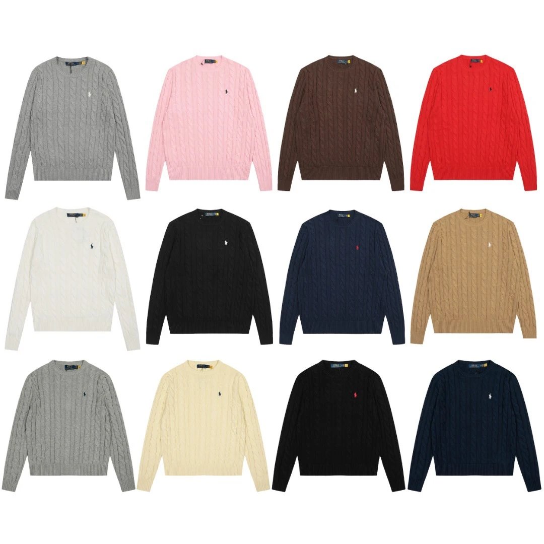 Basic versatile unisex knitted pullover round neck sweater