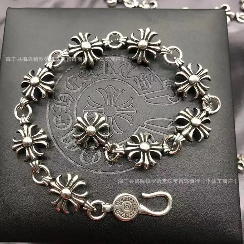 Large Cross Floral Bracelet