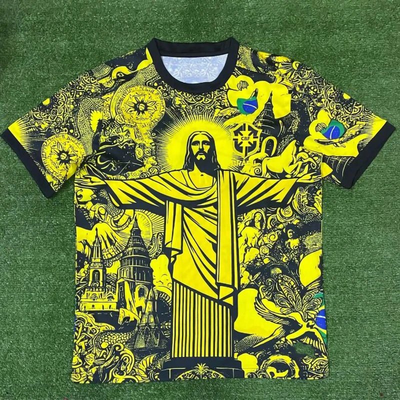 CBF Brazil National Team 2022 Away Jersey White with Yellow-Green Sparrow Graphic - 7