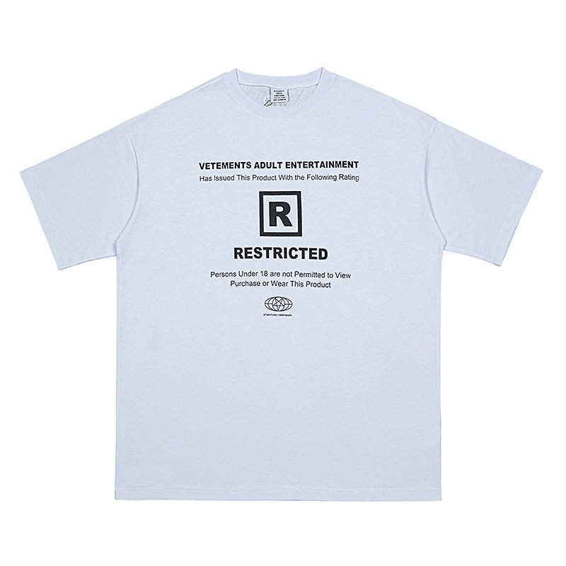 Vetements Adult Entertainment Restricted Rating T-Shirt White - 14