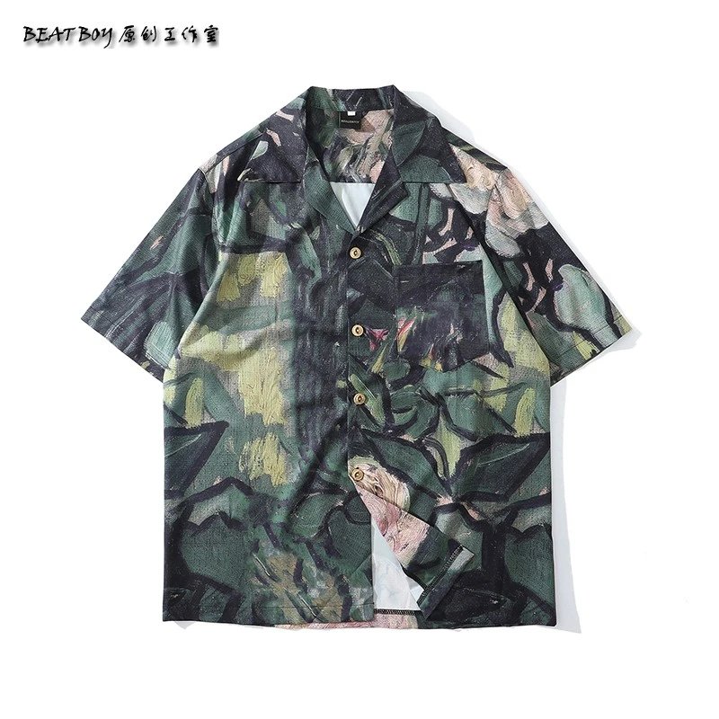 Design BEATBOY Abstract Print Short-Sleeve Shirt Multicolor Shirt - 21