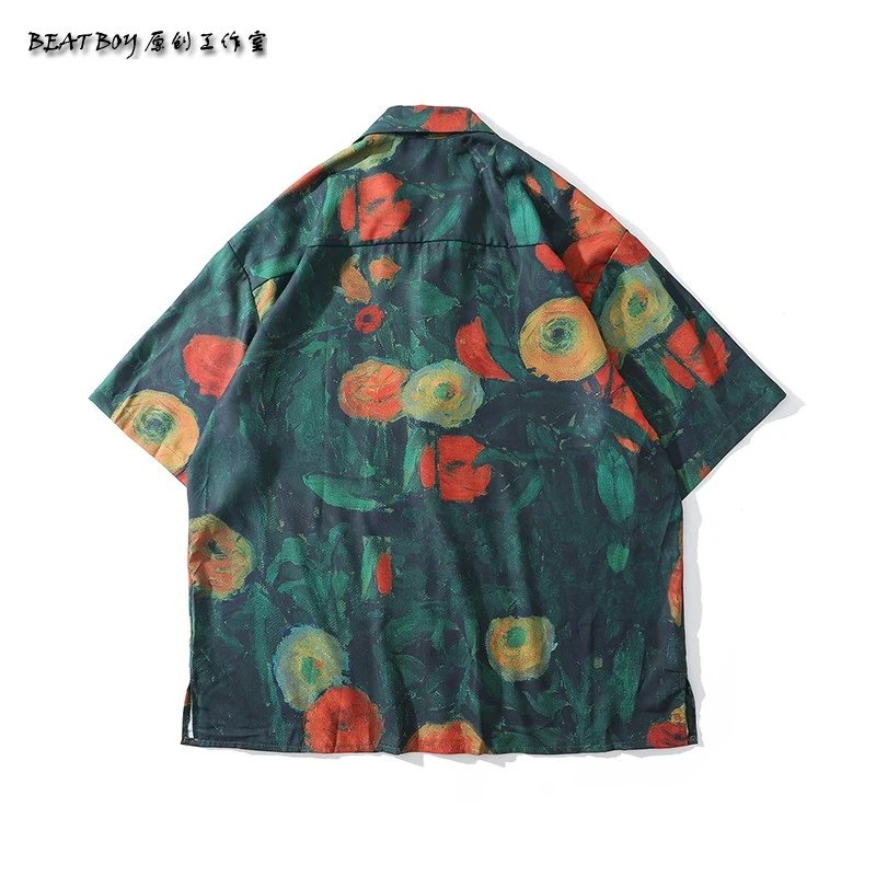 Design BEATBOY Abstract Print Short-Sleeve Shirt Multicolor Shirt - 34