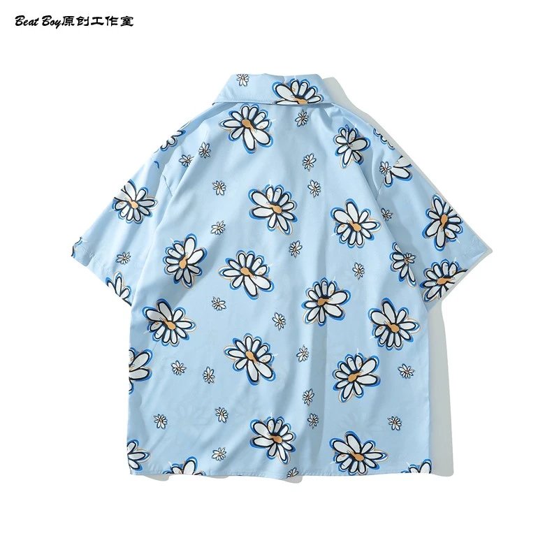 Design BEATBOY Abstract Print Short-Sleeve Shirt Multicolor Shirt - 64