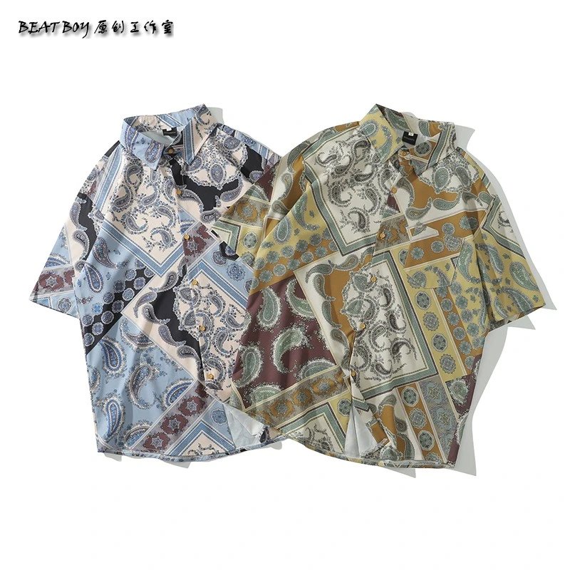 Design BEATBOY Abstract Print Short-Sleeve Shirt Multicolor Shirt - 14