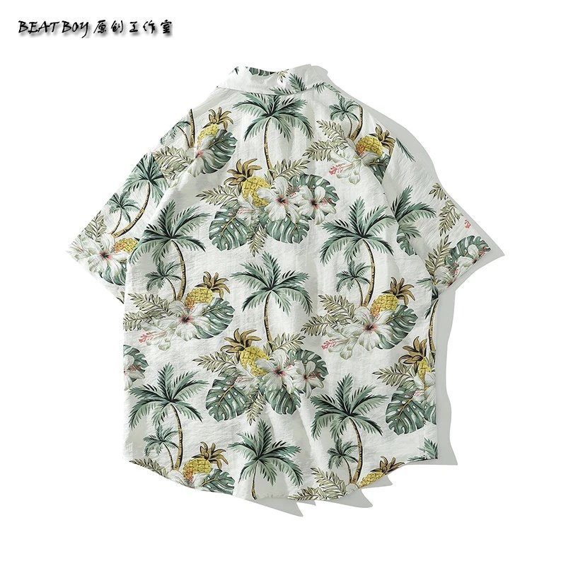 Design BEATBOY Abstract Print Short-Sleeve Shirt Multicolor Shirt - 56