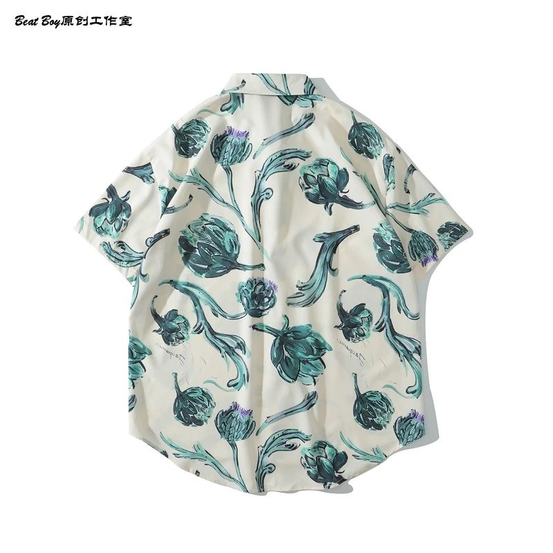 Design BEATBOY Abstract Print Short-Sleeve Shirt Multicolor Shirt - 70