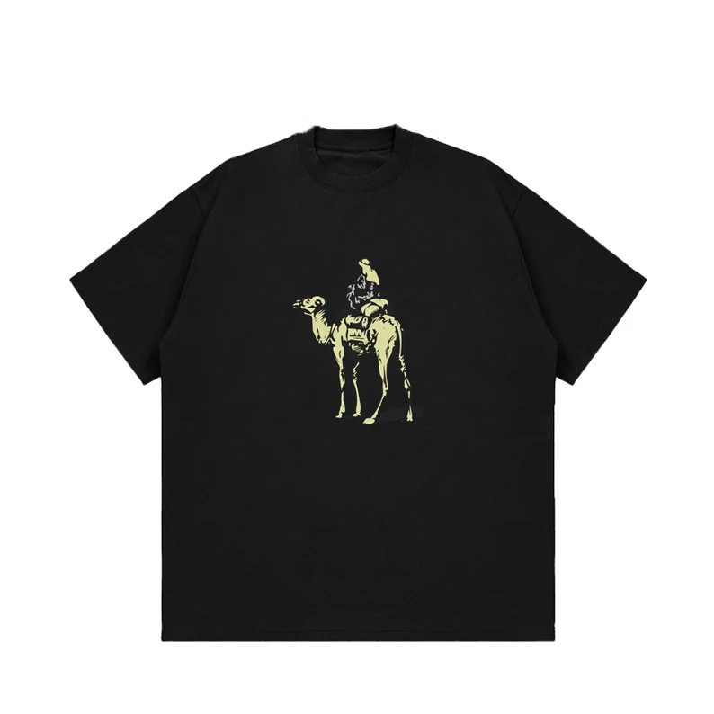 Design Camel Rider Graphic T-Shirt White - 6