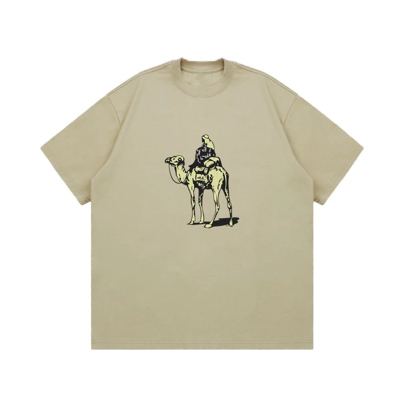 Design Camel Rider Graphic T-Shirt White - 9