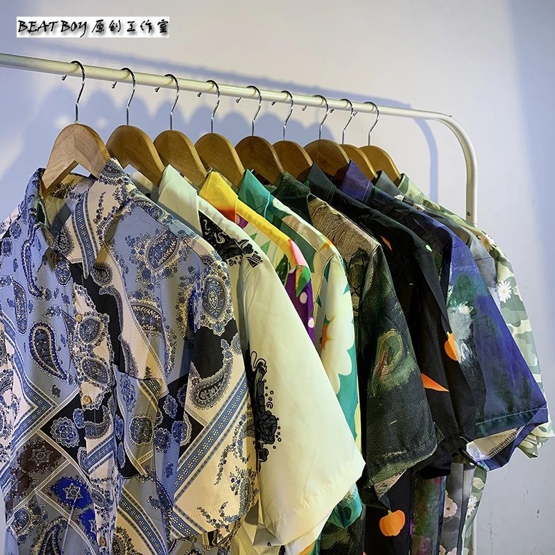 Design BEATBOY Abstract Print Short-Sleeve Shirt Multicolor Shirt - 12