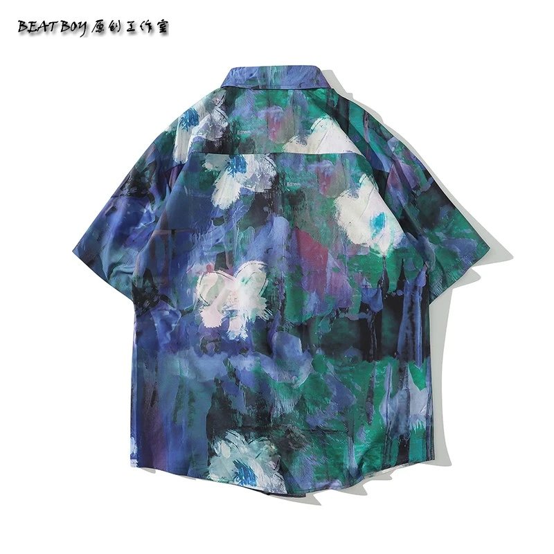 Design BEATBOY Abstract Print Short-Sleeve Shirt Multicolor Shirt - 20