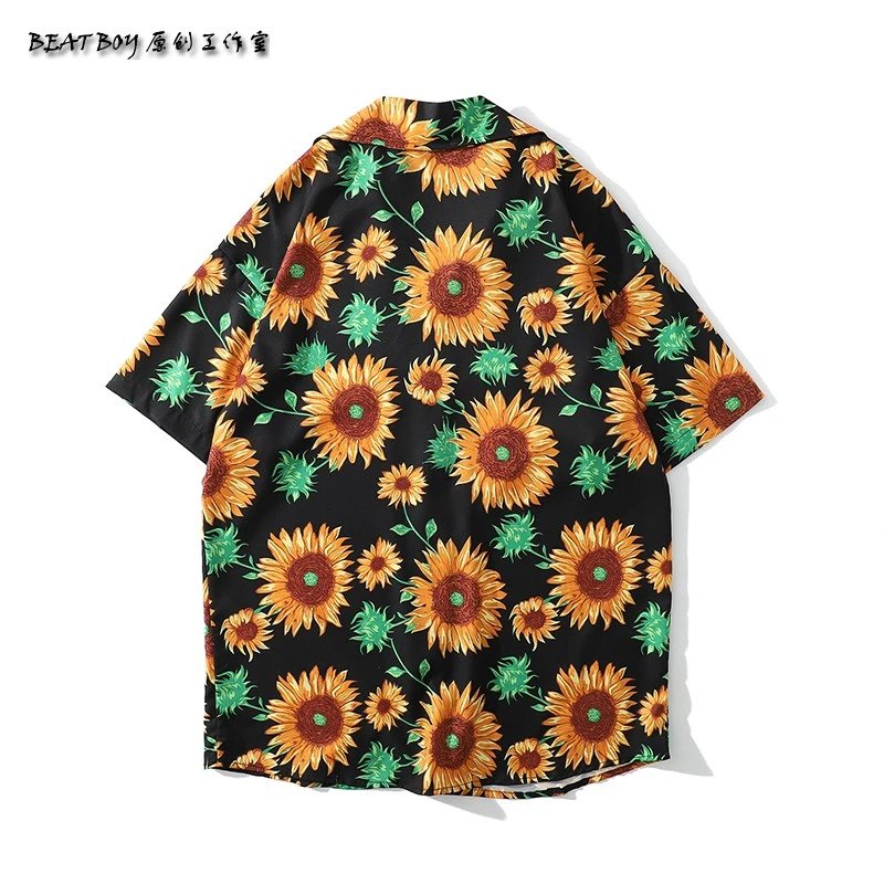 Design BEATBOY Abstract Print Short-Sleeve Shirt Multicolor Shirt - 36