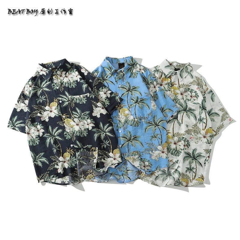 Design BEATBOY Abstract Print Short-Sleeve Shirt Multicolor Shirt - 52