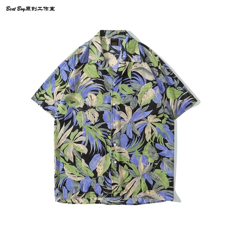 Design BEATBOY Abstract Print Short-Sleeve Shirt Multicolor Shirt - 73