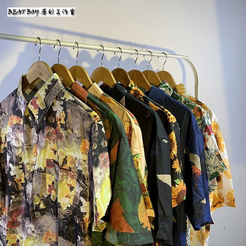 Design BEATBOY Abstract Print Short-Sleeve Shirt Multicolor Shirt - 5