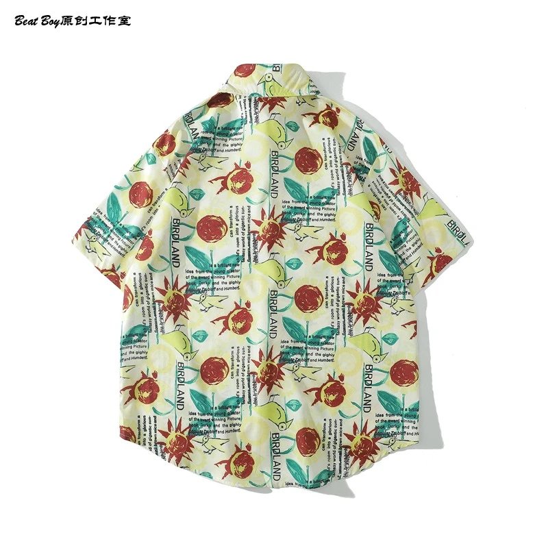 Design BEATBOY Abstract Print Short-Sleeve Shirt Multicolor Shirt - 60