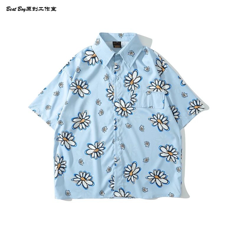 Design BEATBOY Abstract Print Short-Sleeve Shirt Multicolor Shirt - 63