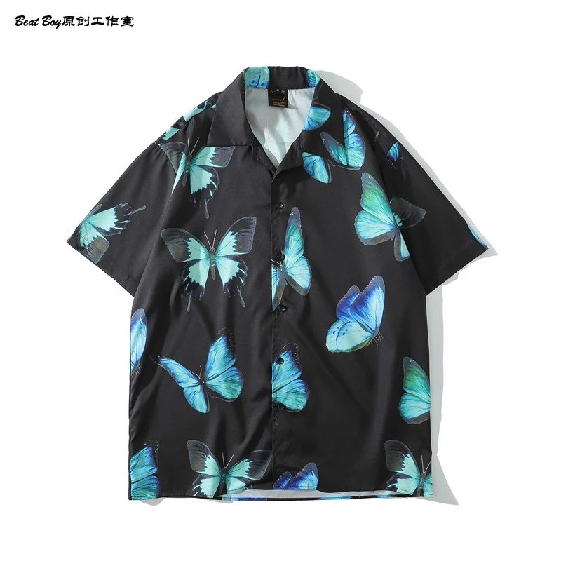 Design BEATBOY Abstract Print Short-Sleeve Shirt Multicolor Shirt - 77