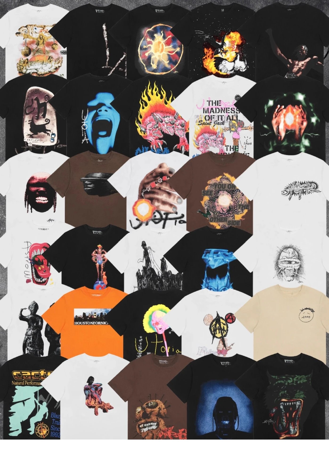 Design Saint Jack The Madness of It All x The Strength of Faith Graphic T-Shirt White T-Shirts - 2