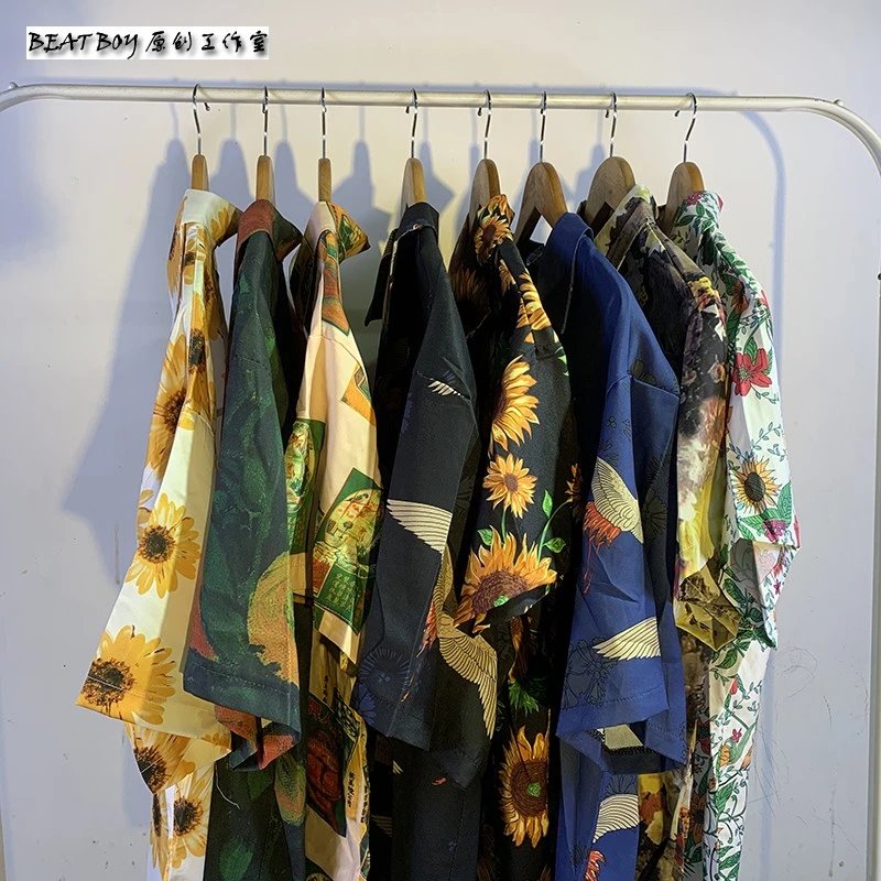 Design BEATBOY Abstract Print Short-Sleeve Shirt Multicolor Shirt - 9
