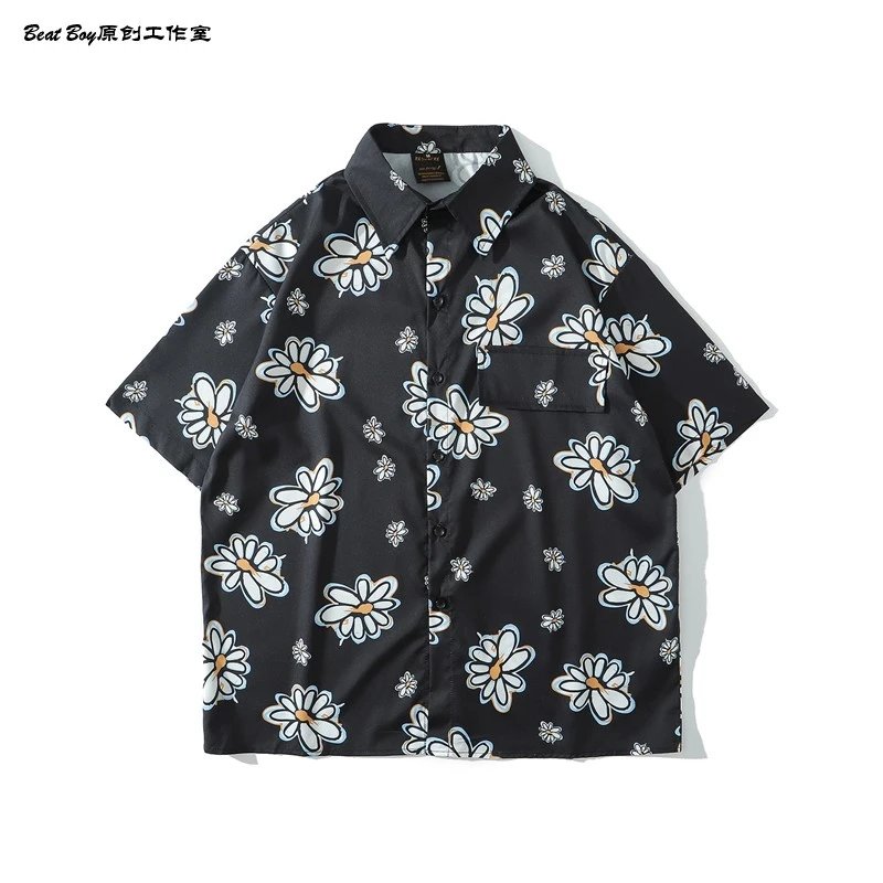 Design BEATBOY Abstract Print Short-Sleeve Shirt Multicolor Shirt - 67