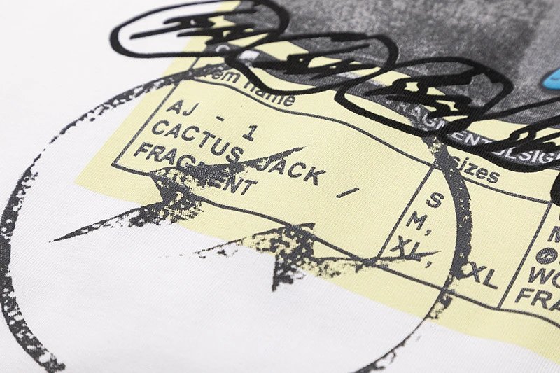 Travis Scott x fragment design Cactus Jack 2021 Collaboration T-Shirt White - 25
