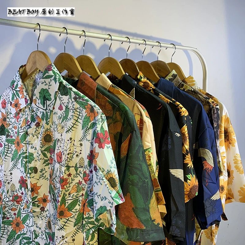 Design BEATBOY Abstract Print Short-Sleeve Shirt Multicolor Shirt - 7