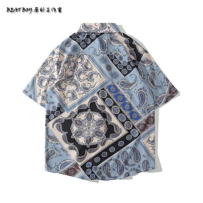 Design BEATBOY Abstract Print Short-Sleeve Shirt Multicolor Shirt - 16