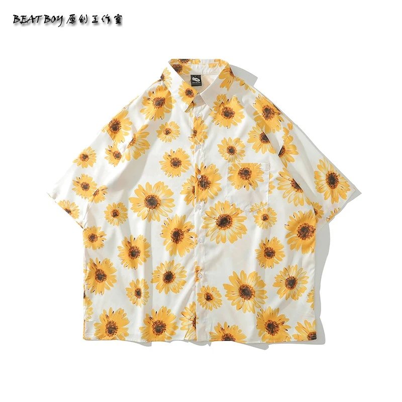 Design BEATBOY Abstract Print Short-Sleeve Shirt Multicolor Shirt - 25